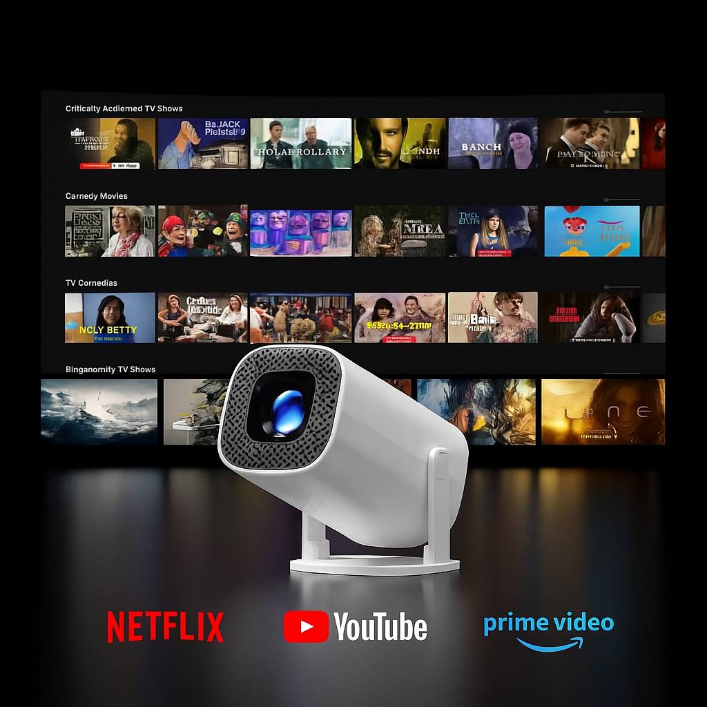 Projektor Cinemari™ – Kino Domowe Nowej Generacji z Netflix, YouTube i Prime Video